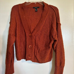 Burnt Orange Forever 21 Cardigan
